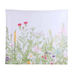 Green Grass Flowers Wall Backdrop Hanging Tapestry Home Stay Decor Tapestry Bedside Decor Backdrop Wall Art Tapestry,59x51 inch