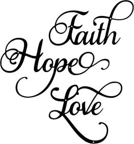 Faith Hope Love 3 Pieces Metal Wall Decor Inspirational Black Letter Sign Wall Art Rustic Vintage Farmhouse Word Metal Sign Family Wall Decor