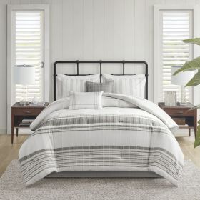 6 Piece Cotton Jacquard Oversized Comforter Set