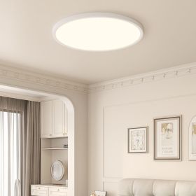 16inch Flush Mount Ceiling Light, 32W 3520LM 5CCT Selectable, Dimmable LED Ceiling Light Fixture for Kitchen Bedroom Living Room