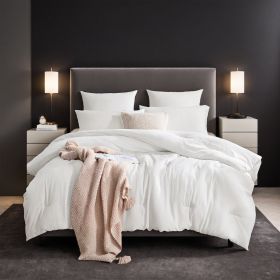 All Season White Oversized Solid Plump Duvet, Premium Hotel, Bedroom And Guesthouse Comforter (Option: White-Q)