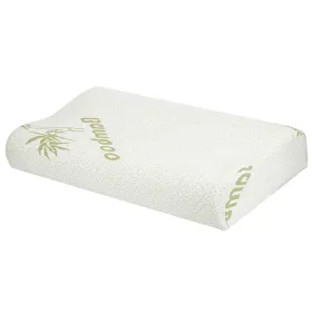 Bamboo Memory Foam Sleep Pillow Contoured Cervical Orthopedic Pillow Neck Support Breath Pillow (Option: Large)
