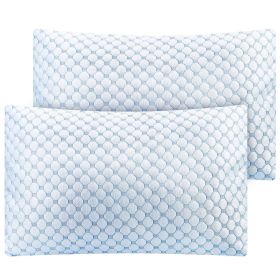 2 pieces Or 1 piece Cooling Memory Foam Pillow Ventilated Soft Bed Pillow With Cooling Gel Infused Memory Foam Machine Washable (Option: King-2Pcs)