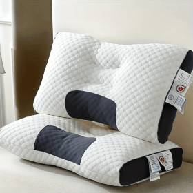 YBZ 3D Knitted Cotton Massage Pillow (Option: White-2PCS)