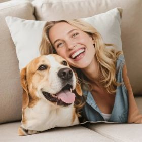 Custom Cushion Personalized Image Upload Fast Printing For Wedding For Pet Lovers - Must Upload The Image (Option: 40x40cm)