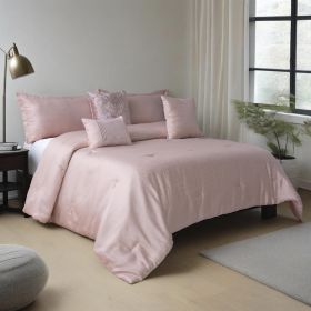 6 Piece Raindrop Jacquard Comforter Set Queen King Size (size: KING)