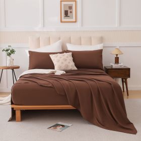 Three-piece sheet set (Color: brown)