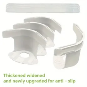 4pc Fixed Single Clamp, Anti-slip, Movement Prevention Device. Invisible, Needleless Bed Sheet Fasteners. C-shaped Bed Sheet Clamps (Option: Ivorywhite)